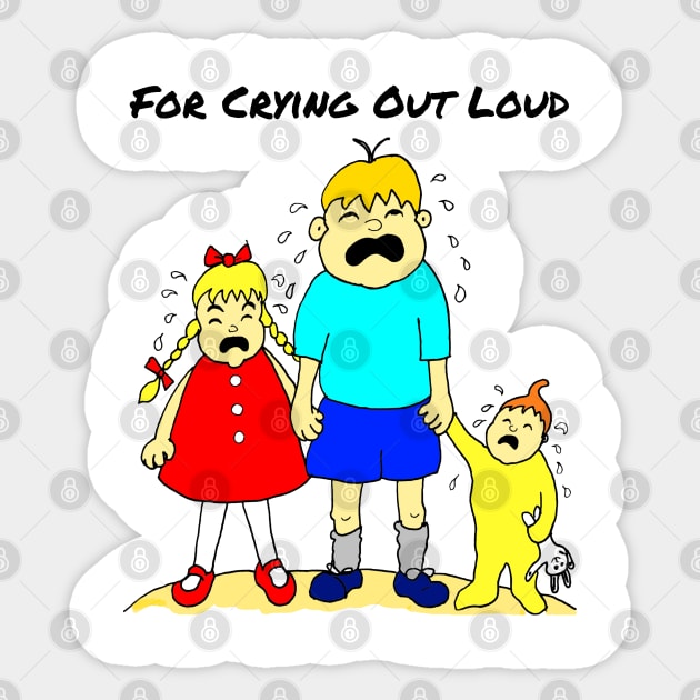 For Crying Out Loud Cartoon Sticker by Michelle Le Grand